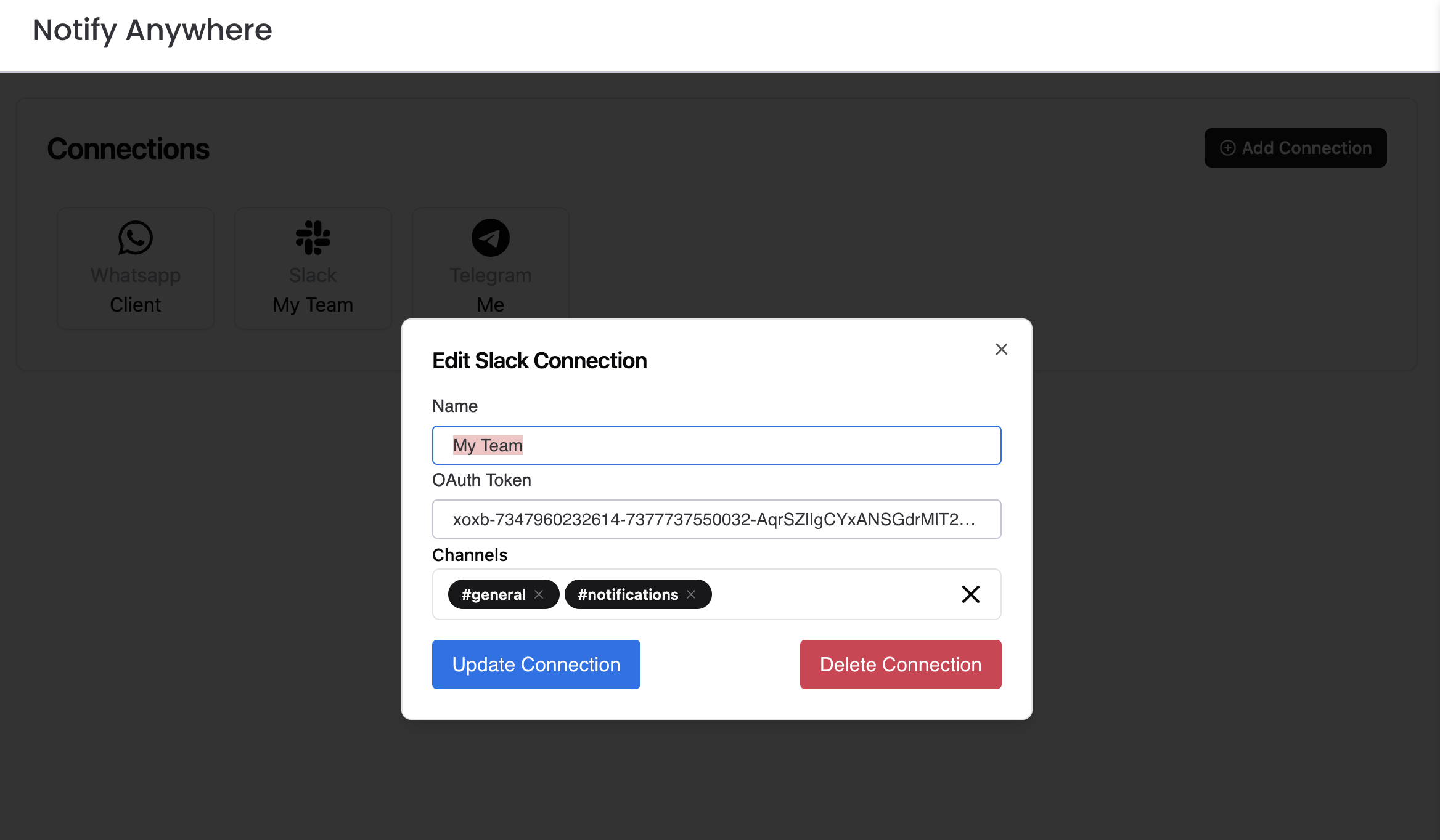 Navigating to Notify Anywhere in monday.com